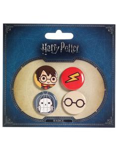Harry Potter Pack 4 Chapas Cutie Harry Potter & Hedwig