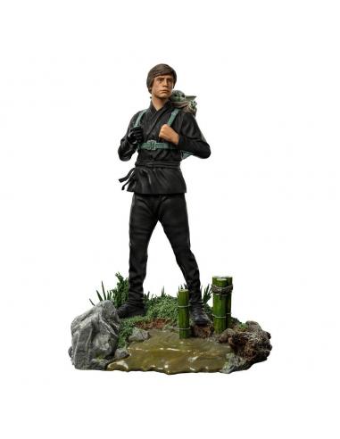 Star Wars Book of Boba Fett Estatua 1/10 Art Scale Luke Skywalker & Grogu Training 20 cm