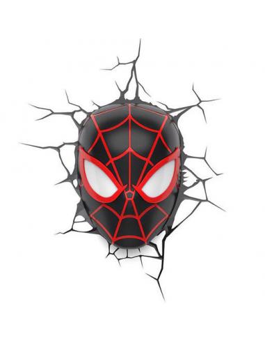 Marvel Comics Lámpara 3D LED Spider-Man Miles Morales Face 3D
