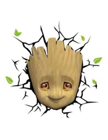 Marvel Comics Lámpara 3D LED Baby Groot Face 3D