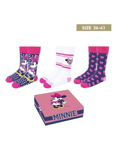 DIsney Pack de 3 Pares de calcetines Minnie Mouse 36-41