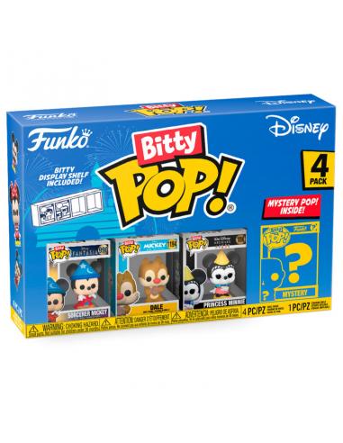 Blister 4 figuras Bitty POP Disney Sorcerer Mickey
