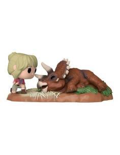 Jurassic Park Funko POP! Moment Vinyl Dr. Sattler with Triceratops Special Edition 9 cm