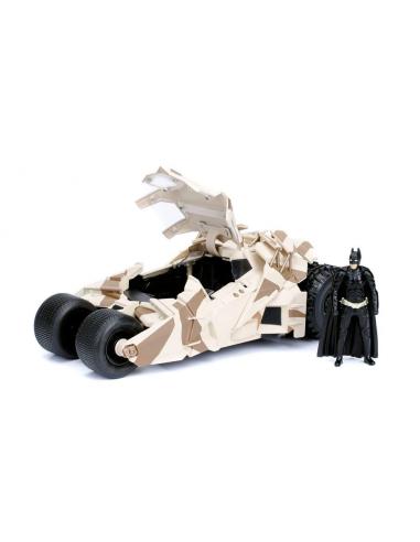 Batman The Dark Knight Vehículo 1/24 2008 Batmobile Camo con Figura