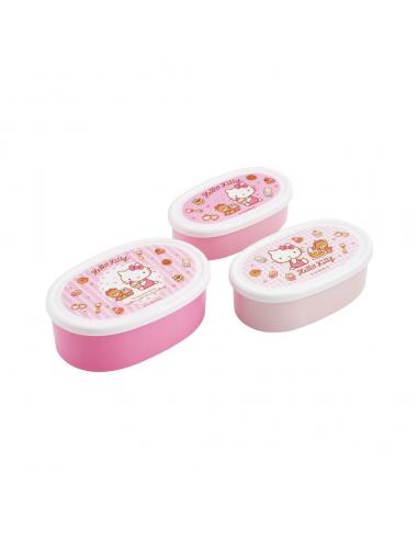 Hello Kitty Set de 3 fiambreras Sweety pink