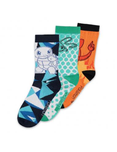 Pokemon Pack de 3 Pares de Calcetines Crew 39-42