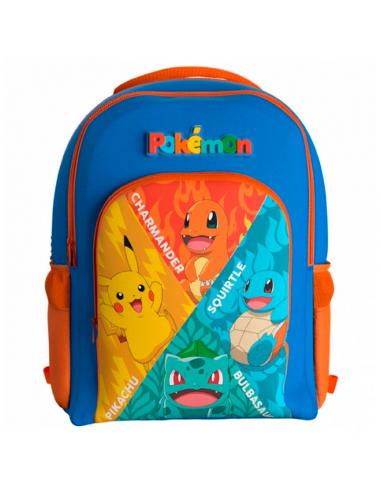 Mochila Starters Pokemon 43cm adaptable