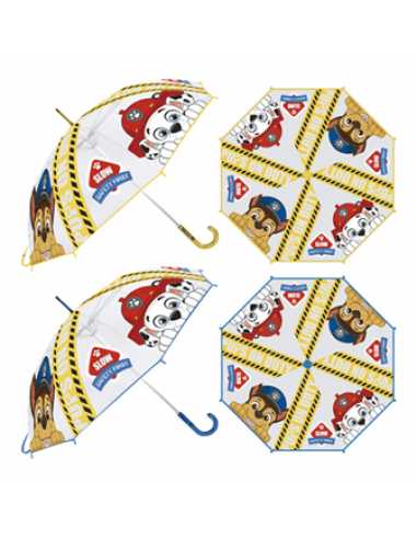 Paraguas Manual Transparente Patrulla Canina 46cm.