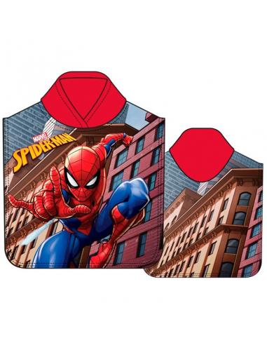 Poncho Toalla Spiderman Marvel Microfibra 50x110cm.