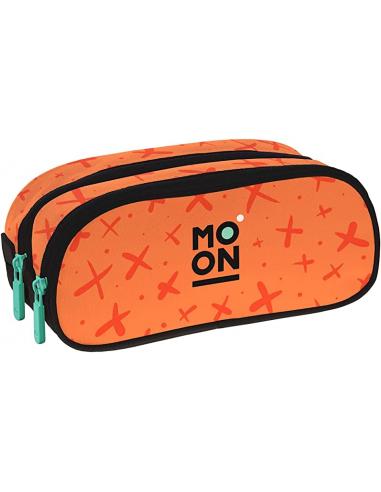 Portatodo Doble Moon Naranja 24,5X9,5Cm