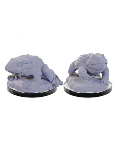 WizKids Deep Cuts Miniatures Pack de 2 Miniaturas sin pintar Giant Frogs