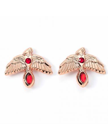 Harry Potter Pendientes Fawkes (Plata de ley)