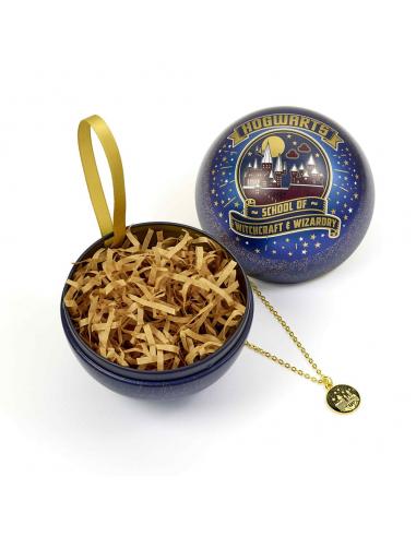 Harry Potter Bola de Navidad con collar Hogwarts School of Witchcraft and Wizardry