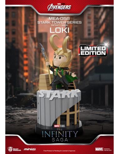 Marvel Figura Mini Egg Attack The Infinity Saga Stark Tower series Loki 12 cm