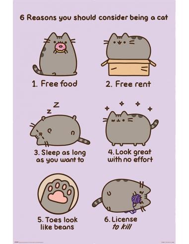 Pusheen Set de 4 Pósteres Reasosn to be a Cat 61 x 91 cm (4)