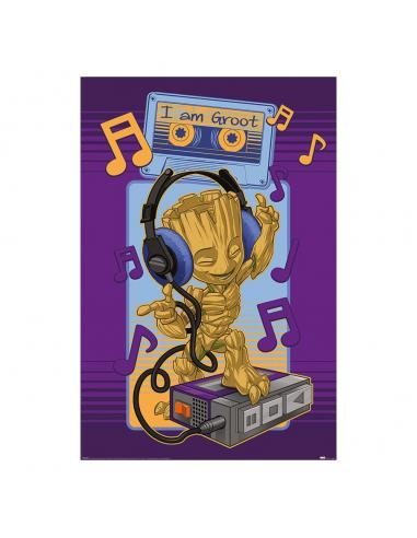 Marvel Set de 4 Pósteres Guardians of the Galaxy Groot Cassette 61 x 91 cm (4)