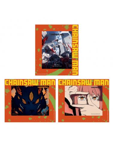 Chainsaw Man Set de 3 Enmarcado Cartas Efecto 3D 17 x 13 cm
