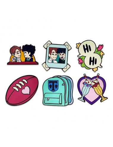 Heartstopper Chapas esmaltadas Set 3 cm (6)