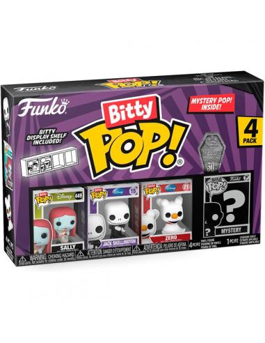 Blister 4 figuras Bitty POP Disney Pesadilla Antes de Navidad Sally