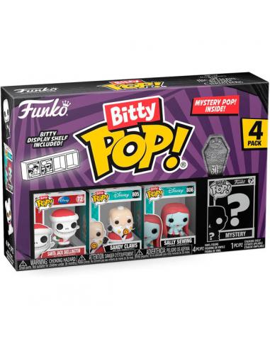 Blister 4 figuras Bitty POP Disney Pesadilla Antes de Navidad Santa Jack