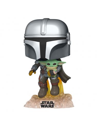 Star Wars The Mandalorian POP! TV Vinyl Figura Mando Flying w/ Jet Pack 9 cm