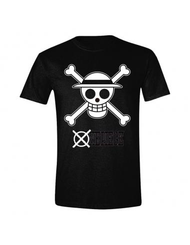 One Piece Camiseta Skull Black & White talla L