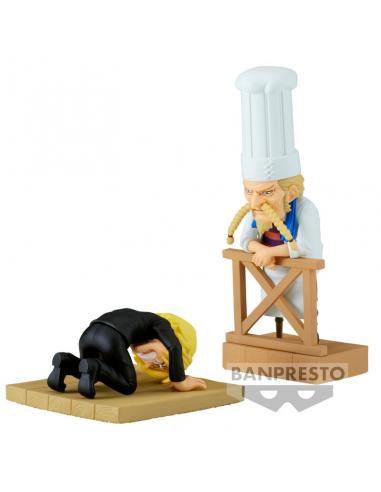 Figura world collectable Sanji &#38; Zeff 2 WCF Log Series One Piece 8cm