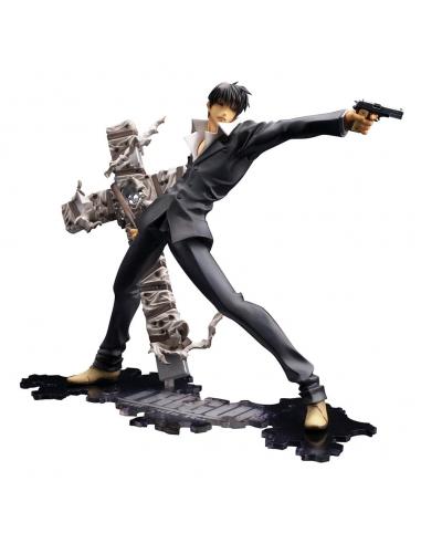 Trigun Badlands Rumble Estatua ARTFX J 1/8 Nicholas D. Wolfwood Renewal Package Version 20 cm