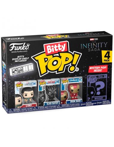 Blister 4 figuras Bitty POP Marvel The Infinity Saga Loki