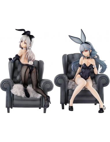 Original Character Estatuas PVC 1/7 SSR Yi Ren Guan - House of Unhumans Jin Hua: Bunny Ver. + Qiao Er Combinatorial 23 cm