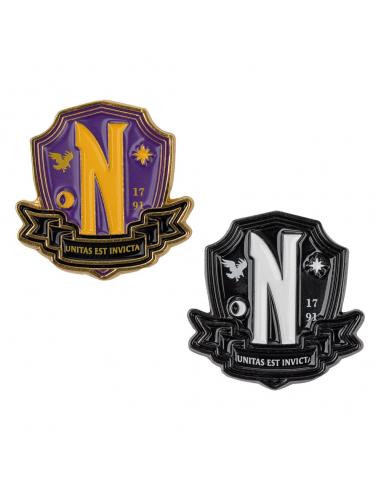 Wednesday Pack 2 Pin Chapas Nevermore Academy