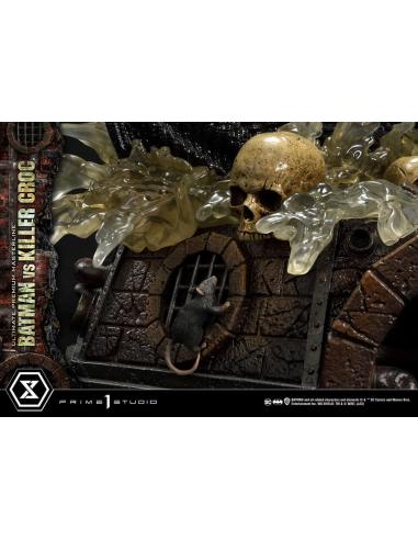 Batman Estatua Ultimate Premium Masterline Series Batman Versus Killer Croc 71 cm