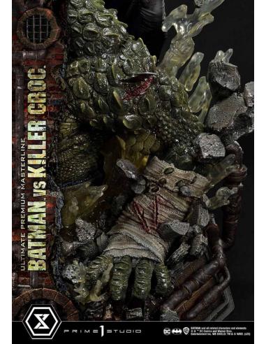 Batman Estatua Ultimate Premium Masterline Series Batman Versus Killer Croc Deluxe Version 71 cm