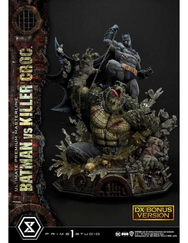 Batman Estatua Ultimate Premium Masterline Series Batman Versus Killer Croc Deluxe Bonus Version 71 cm