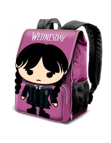 Mochila solapa Chibi Miercoles 45cm