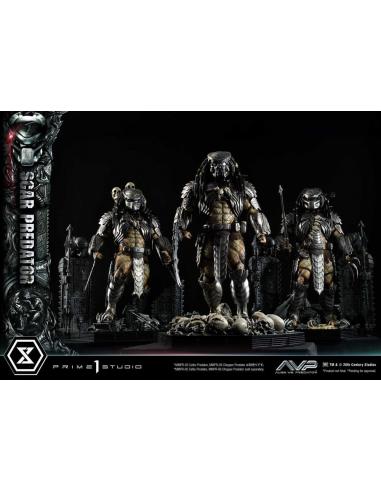 The Alien vs. Predator Estatua Museum Masterline Series 1/3 Scar Predator 93 cm