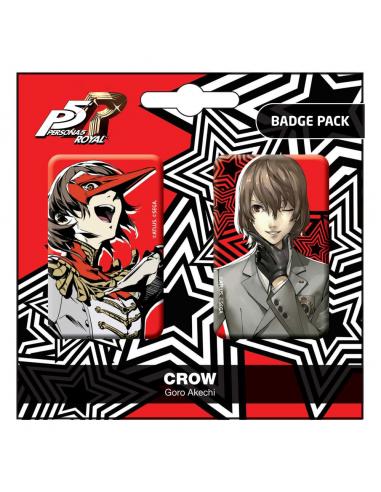 Persona 5 Royal Pack de Chapas Crow / Goro Akechi