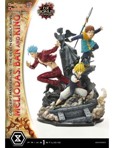 Seven Deadly Sins Concept Masterline Series Estatua Meliodas, Ban and King Deluxe Bonus Version 55 cm