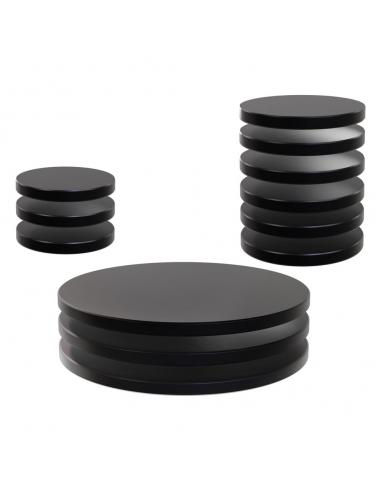 WizKids Deep Cuts pack de 12 bases negras para miniaturas