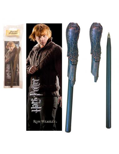 Varita boligrafo y marcapaginas Ron Weasley Harry Potter