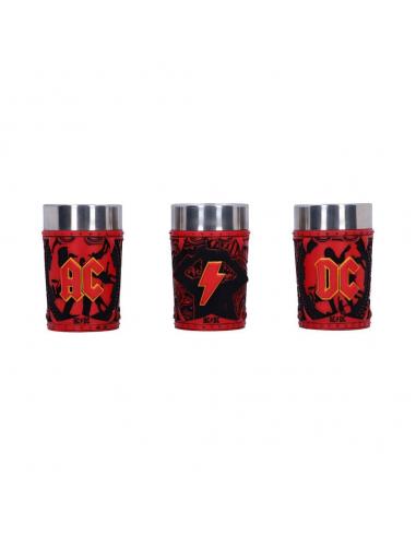AC/DC Pack de 3 Vasos de Chupitos Logo