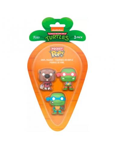 Blister 3 figuras Carrot Pocket POP Tortugas Ninja Splinter Leonardo Raphael