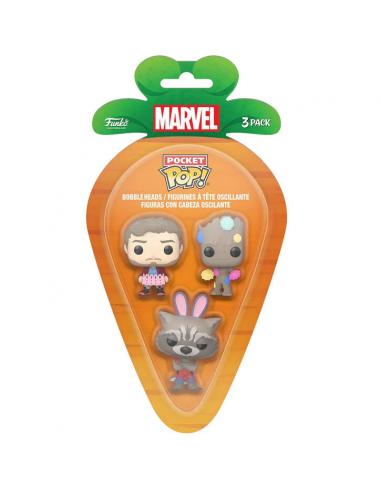 Blister 3 figuras Carrot Pocket POP Marvel Guardianes de la Galaxia