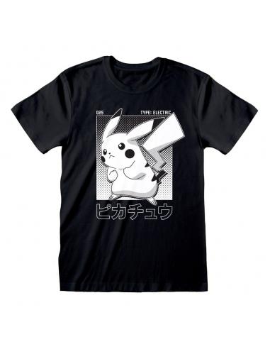 Pokemon Camiseta Halftone Pikachu talla XL