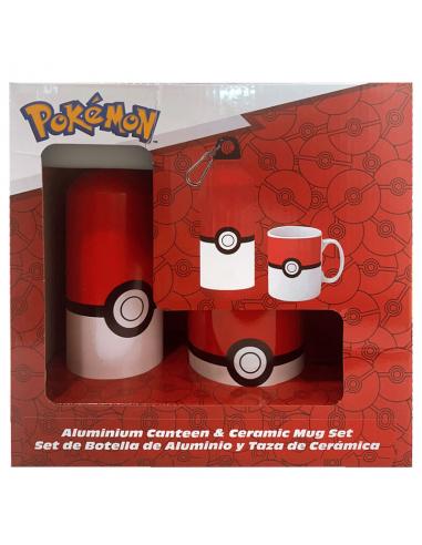 Set cantimplora aluminio + taza ceramica Pokemon