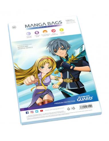 Ultimate Guard Manga Bags Bolsas con cierre reutilizable de Mangas (100)