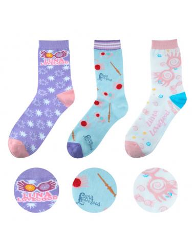 Harry Potter Pack de 3 Pares de calcetines Luna Lovegood