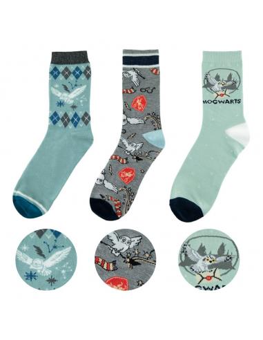 Harry Potter Pack de 3 Pares de calcetines Hedwig
