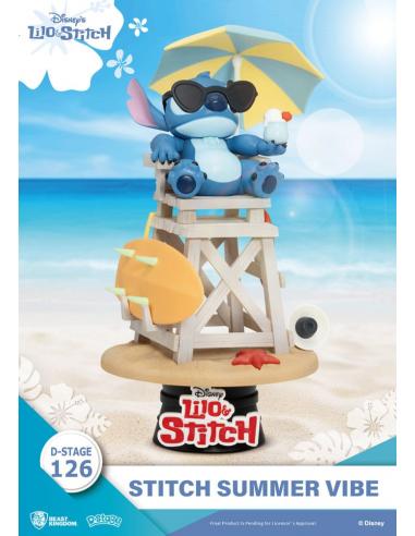 Disney Diorama PVC D-Stage Stitch Summer Vibe 16 cm