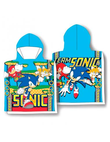 Poncho toalla Sonic The Hedgehog microfibra